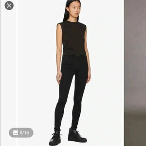 Frame Denim Jeans Le High Skinny Black Skinny Jeans Sz 25